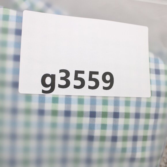 Society of Threads Flip Cuff Shirt Mens Large Green Slim 4 Way Stretch No Iron - Picture 14 of 14